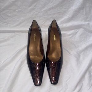 J.Renee Metallic Black Heels